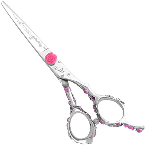 Washi Beauty Pink Rosebud Shear 5.5 or 6.0 Right or Left Hand Jeweled Handles (6.0