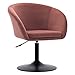 Duhome Sessel höhenverstellbar Esszimmerstuhl Kunstleder Clubsessel Coctailsessel Lounge Sessel Farbauswahl - TYP 440, Farbe:Pink, Material:Samt