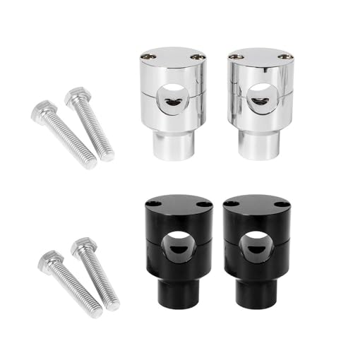 Moto riser handlebar kit universel noir pour guidons 1" 7/8"