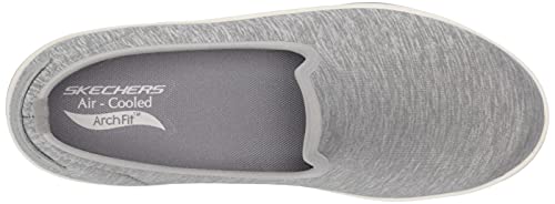 Skechers Womens Arch Fit Uplift - Perceived Loafer Flat, Grey, 7 Us #TOP4