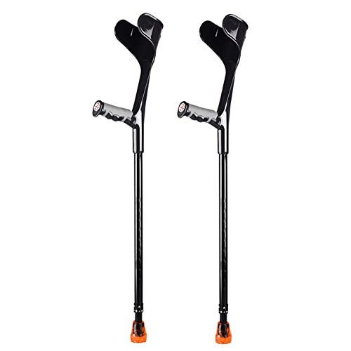 Forearm Crutches(Pair) Forearm Crutches for Adults, Crutches for Walking, Lightweight Aluminum Crutches Adjustable, Non Skid Rubber Tips