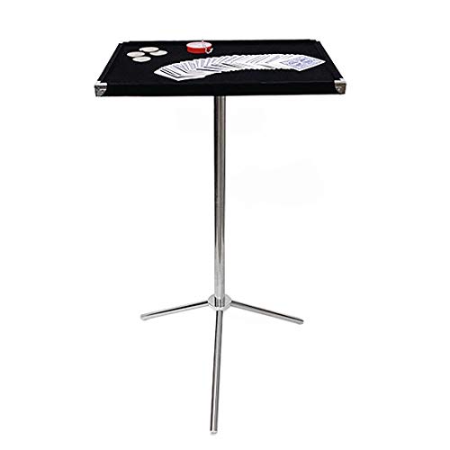 SUMAG Magietricks Tablett Magier Tisch (Silberdekoration) Profi Stativ Magier Tisch Bühne Nahaufnahme Magic Show Trick Requisiten Magie Zubehör einfach zu tragen/Lagerung