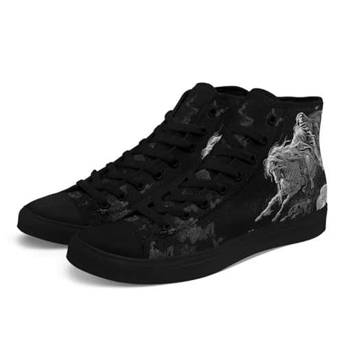 Fashion Skull High-Top Canvas Shoes for Men Women -Unique Vibrant High Top Sneakers Comfortable Casual Shoes2