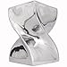 WELLIKEA Table auxiliaire/Tabouret Forme torsadée Aluminium Argenté