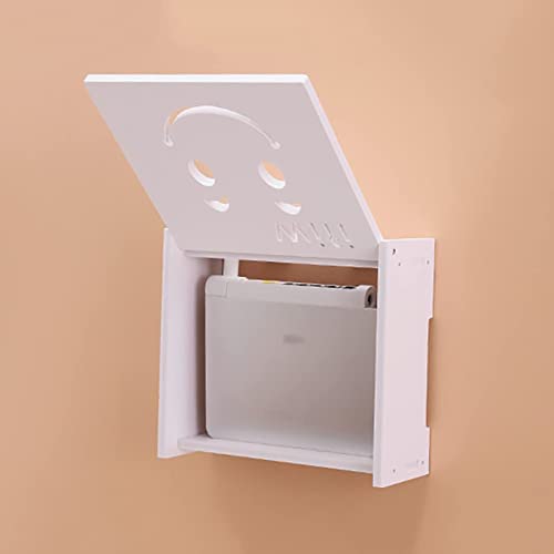 Boîte de rangement murale pour routeur WiFi en support blanc durable - 4