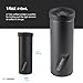 EcoVessel Travel French Press, Portable Coffee Maker, Stainless Steel Insulated Coffee Press, Reusable Single Serve Bottle for On-The-Go Use, 14oz (Black)