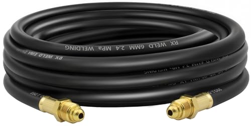 Image of RX WELD Inert Gas Welding Hose - Argon Flow Hose (Black, 30FT)