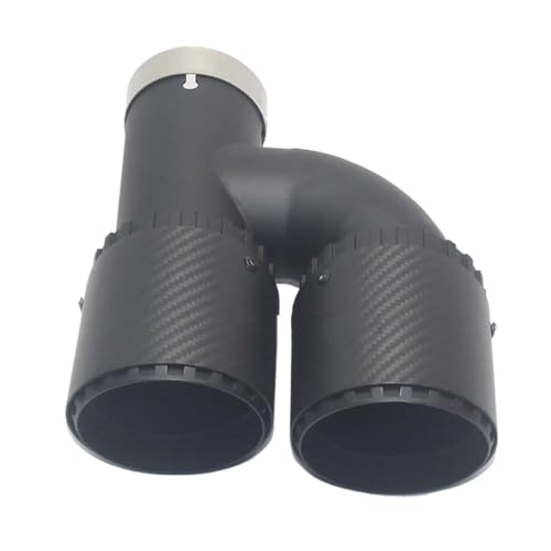 Embouts d'échappement silencieux voiture acier inoxydable carbone noir 63-89mm