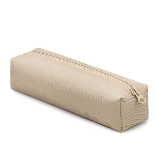 Image of Pencil Case Small, Pencil Case Organizer Office Pen Holder Pure Color Pen Storage Box Simple Pen Pouch Holder- Khaki