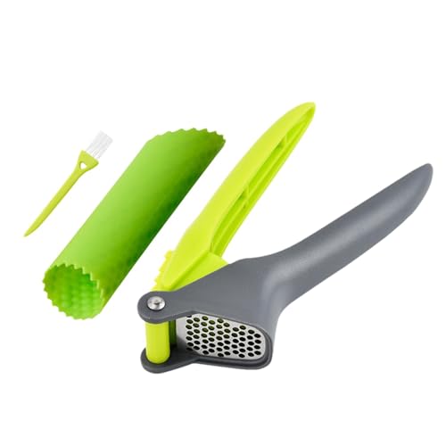 Exprimidor de ajos – Picadora de ajo de acero inoxidable | Prensa exprimidora de ajo de grado alimenticio | Herramienta pequeña de mango ergonómico, utensilio de cocina, triturar fácilmente ajo,