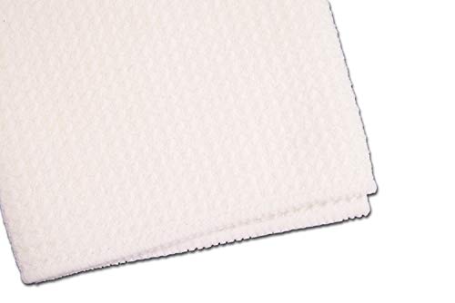 Kitchen Towels - Microfiber Waffle Weave Towels | 16 X 24 In. (6 Pack) | Absorbent, No Lint, Thick, Reusable, Commercial, Soft, Hand, Tea, Glass, Bar, Sublimation Blank, Polyester Cloths | White #TOP1