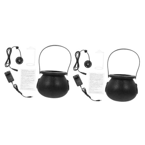 Alipis 2 Ensembles Atomisée Lumière Ambiante Bouilloire Halloween Lumière Décor Brumisateur pour Halloween LED Brumisateur Halloween LED Halloween Bonbons Seau LED Brumisateur en