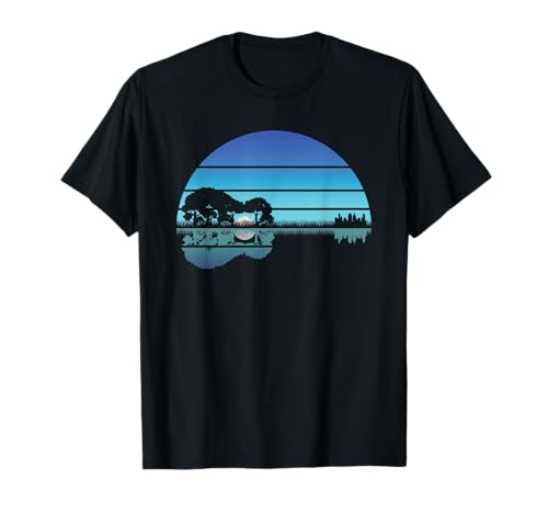 Acoustic Guitar Lake Guitarist Musician Music Rock Men Women T-Shirt