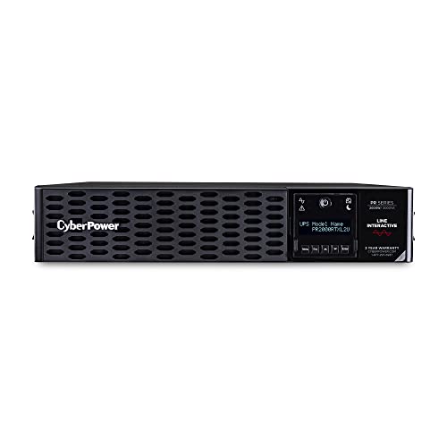 CyberPower PR2000RTXL2U Smart App Sinewave UPS System, 2000VA/2000W, 8 Outlets, 2U Rack/Tower, AVR, EBM Option