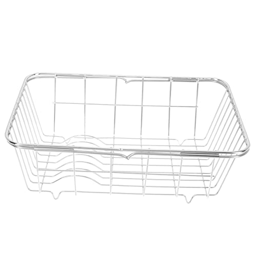Mobestech Estante Inoxidable Telescópico para Cocina Escurridor de Platos de Usar y Limpiar para Almacenamiento Fregadero