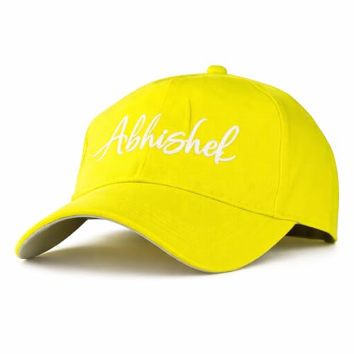Image of AICA Personalised Name Cotton Cap for Men & Women � Black, Free Size | Gifts for Men & Women