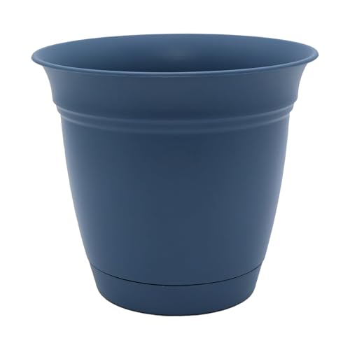 The HC Companies Eclipse Round Planter with Saucer - Outdoor
