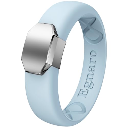Image of Egnaro Silicone Wedding Bands Women, Inner Arc Ergonomic Breathable Design