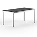 Produktbild VERSEE system8x Design Schreibtisch - 180 x 80 cm - Schwarz - Konferenztisch Metall-Gestell in Stahl/Chrom hochwertige Verarbeitung Dekor Kratzfest Höhenverstellbar von 75,5cm - 90cm