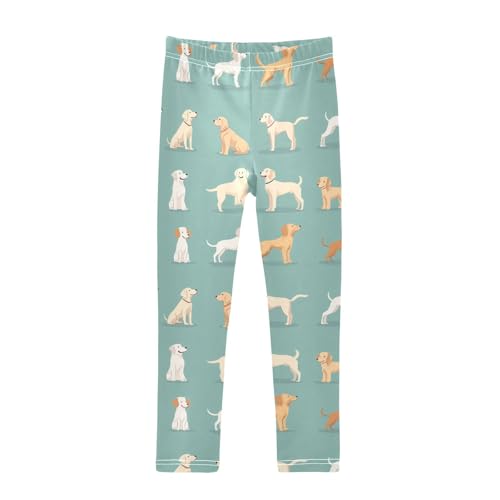 Cartoon Dog Girls Leggings,Workout Leggings for Girls Toddler Athletic Legging Size for 3-10T