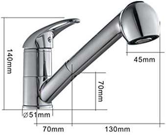 Robinet de cuisine en laiton avec douchette extractible durable