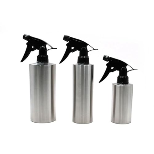 Edelstahl Sprühflasche 550ml für Zimmerpflanzen und Hautpflege | Silbernes Design, Leichte Handhabung, Tropfenbildung, Geeignet für Friseursalon und Haarstyling