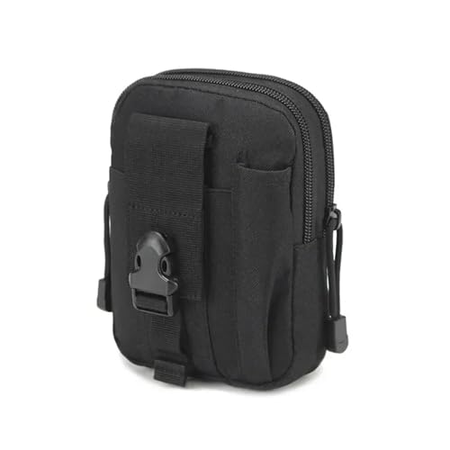 Sac de taille pour hommes GUMMMY pochette tactique en nylon noir pour sport en plein air