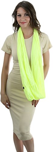 ToBeInStyle Women's Striped Neon Infinity Scarf2