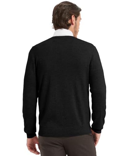 Kallspin Men's Wool Blend V-Neck Sweater Relax Fit Knit Pullover for Fall Winter3