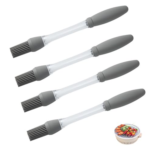 PARFCO Pincel Cocina, 4 Piezas Pincel de Silicona para Repostería, Cepillo de Silicona para Hornear, Cepillo para Especias de Cocina, Brocha de Pasteleria, Cepillo Barbacoa, para Asar, Hornear