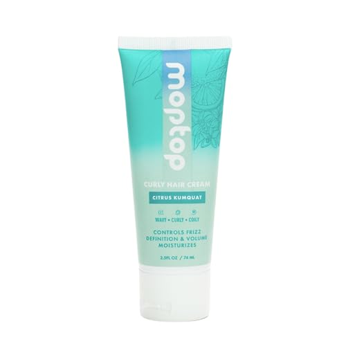MopTop Curl Cream - Moisturizing Curl Activator for Frizz Control & Volume, Curl Styling Cream for Wavy, Curly & Coily Hair, Made with Junk-Free Natural Ingredients (Citrus Kumquat Fragrance, 2.5oz)