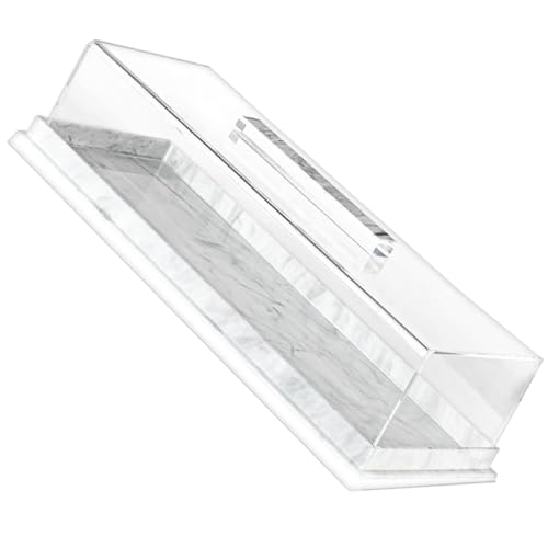 Watreketal Telaio da Forno Acrilico con Base Motivi in ​​Marmo Ideale per Pasticcini per La Pulizia della Torta Pulizia Cucina Essenziale Design in Marmo da Forno