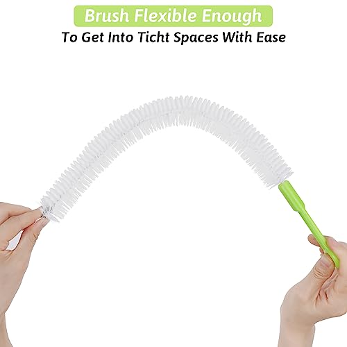 Image of Sewer Drain Brush, Drain Clog Remover, 17inch Flexible Long Pipe Hair Clogs Catcher Cleaner Tool for Toilet, Kitchen Sink, Bathroom Tub, Sewer Drain
