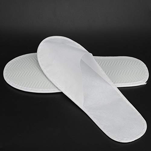 50 Paia di Pantofole Usa e Getta, Ciabatte Monouso per Hotel, Pantofole Usa e Getta Unisex, Pantofole Antiscivolo per Clienti Degli Alberghi (30 x 20 x 10 cm, in Pile Bianco 3 MM)
