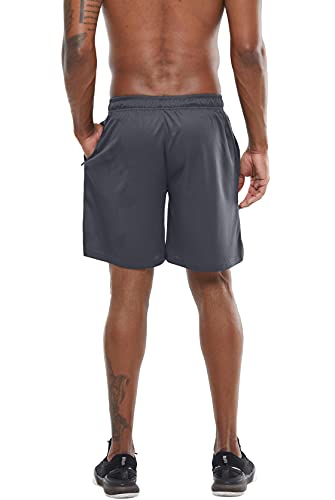 G Gradual Men's 2 Pack 7" Workout Running Shorts Quick Dry Lightweight Gym Shorts with Zip Pockets