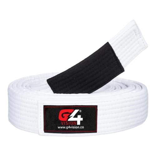 G4 Vision Jiu Jitsu BJJ Belts Brazilian Adult A1 A2 A3 A4 Black Brown Purple Blue White