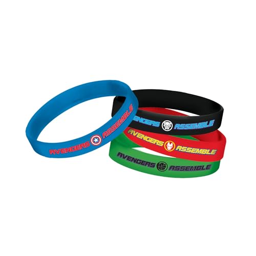 Bracelets Avengers amscan souples et extensibles en lot de 4 pièces