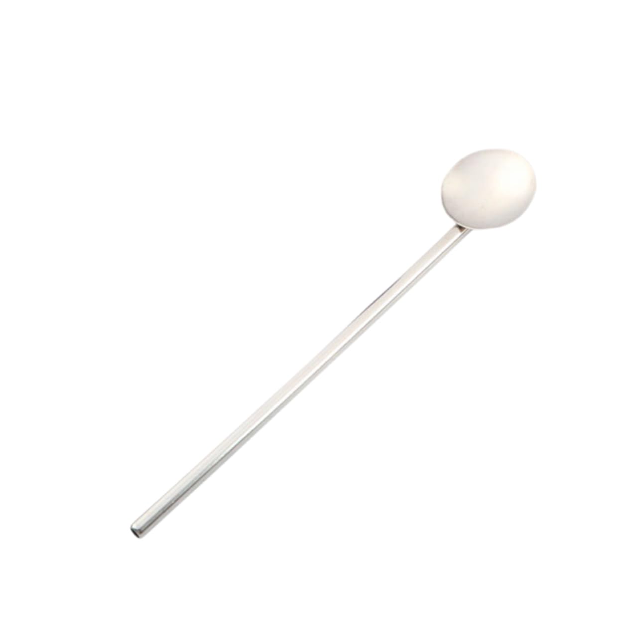 PRETYZOOM 304 Stainless Steel Scoop Spoon Straw for Tea Stirring Spoons Coffee Spoon Straws for Stirring Spoon