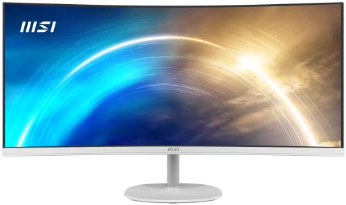 Image of msi PRO MP341CQW 34-inch VA 3440 x 1440(UWQHD) Computer Monitor, 100Hz, Free-Synch, HDMI, DisplayPort, VESA Mountable, Speaker, 1ms, White