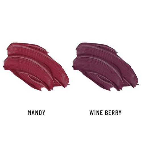 Image of Seven Seas Lips & Cheek Tint Combo Pack of 2 | Matte Natural Blush for Women | Lip Tint with Vitamin E | Nourishing Cheek Tint (Mandy, Wine Berry)