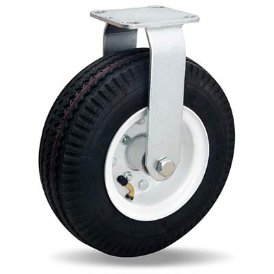 Hamilton Cush-N-Aire Rigid Part# R-5210-PRB Caster with 10" Pneumatic Air-Filled Tire with 17 mm Sealed Precision Ball Bearing - 480 lbs Capacity - USA Made