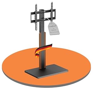 PureMounts TV Ständer, Standfuss, Universal Fernsehständer für 32-65 Zoll Samsung, LG, Philips, Panasonic UVM., Max. Vesa 400x400 & 40 kg, schwarz