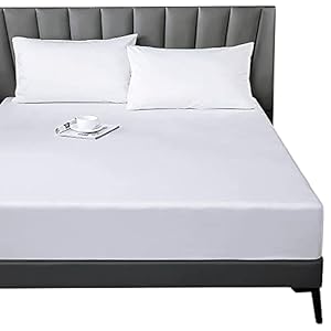 Lirex Drap Housse, 150 x 200 cm 100% Coton Éégyptien 400 Fils/cm² Drap Housse Doux et Respirant, Blanc