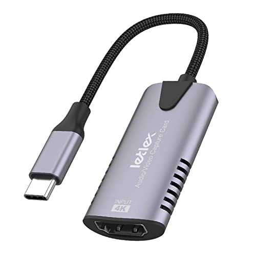 LETLEX Video Capture Card USB HDMI Adapter 4k HDMI Video Recorder & Capture Card for Streaming 4k HDMI Video Capture Card HDMI Recorder USB Capture Card HDMI Video Capture Card Gaming Video Card