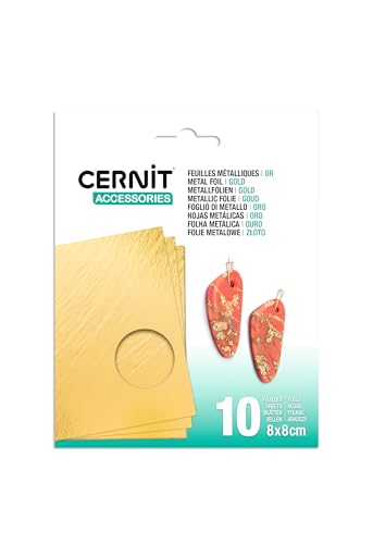 CERNIT CE921C - Un pack de 10 feuilles métallisées - Couleur Or