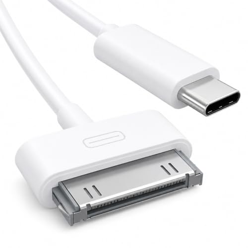 Image of Verilux USB C to 30 Pin Charger Cable & Data Sync for iPhone 4 /4S /3G /3GS /iPad 3 /2 /1