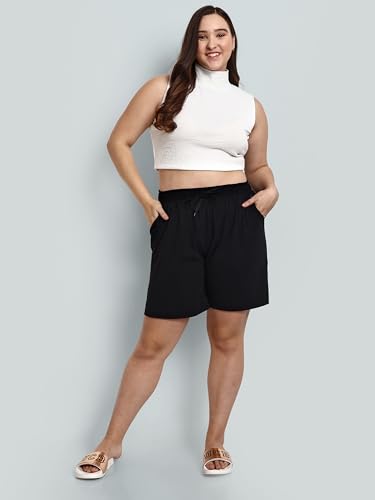 Image of CUPID Plain Comfortable Plus Size Barmunda /Shorts for Sports, Yoga, Daily Use Gym, Night Wear, Casual Wear for Girls