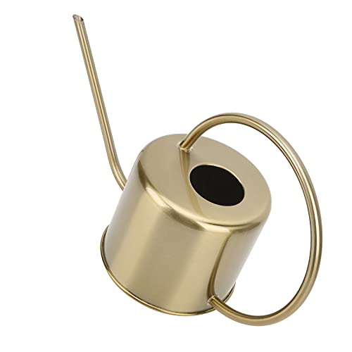 Lazmin112 Gießkanne mit langem Mund, Nicht rostig Haltbarer Streutopf Messing goldene Gießkanne Ornamente Retro Zimmerpflanzen Gießkanne Dekor