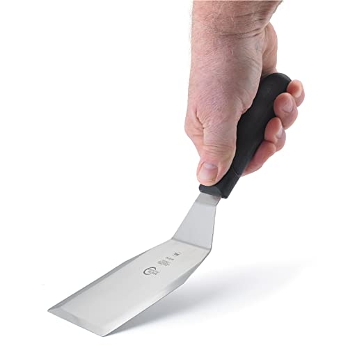 Image of Mercer Culinary Millennia Heavy Duty Turner /Spatula, 5 Inch x 3 Inch Blade, Black Handle