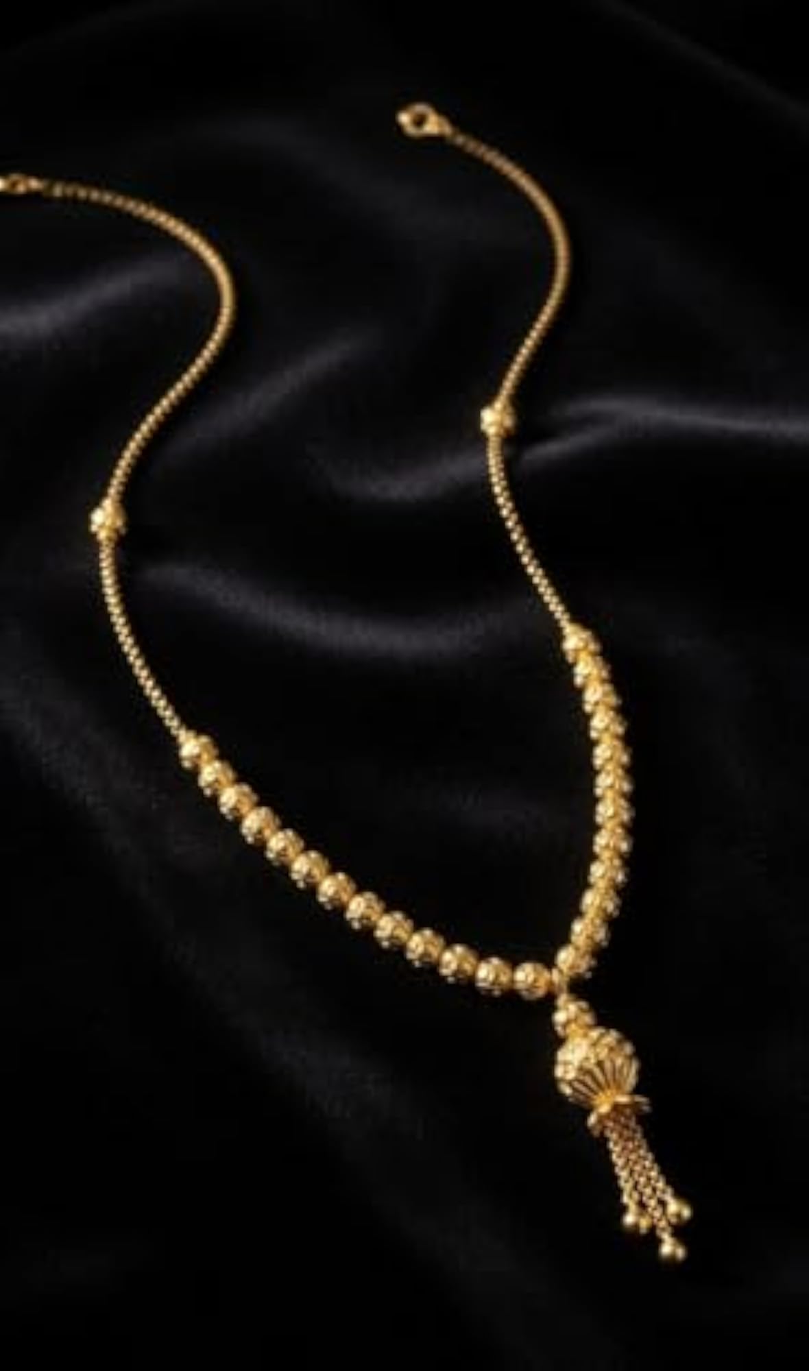 Gold-Plated Mangalsutra Necklace, Kashmiri Style